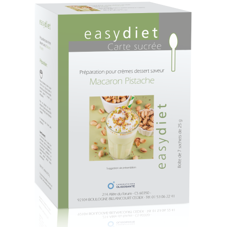Crème dessert saveur Macaron Pistache